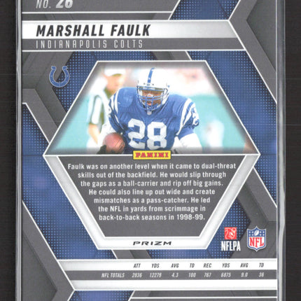 2025 Panini Prizm Mosaic Marshall Faulk #26 Blue