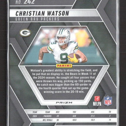 2025 Panini Mosaic Prizm Christian Watson #242 Blue