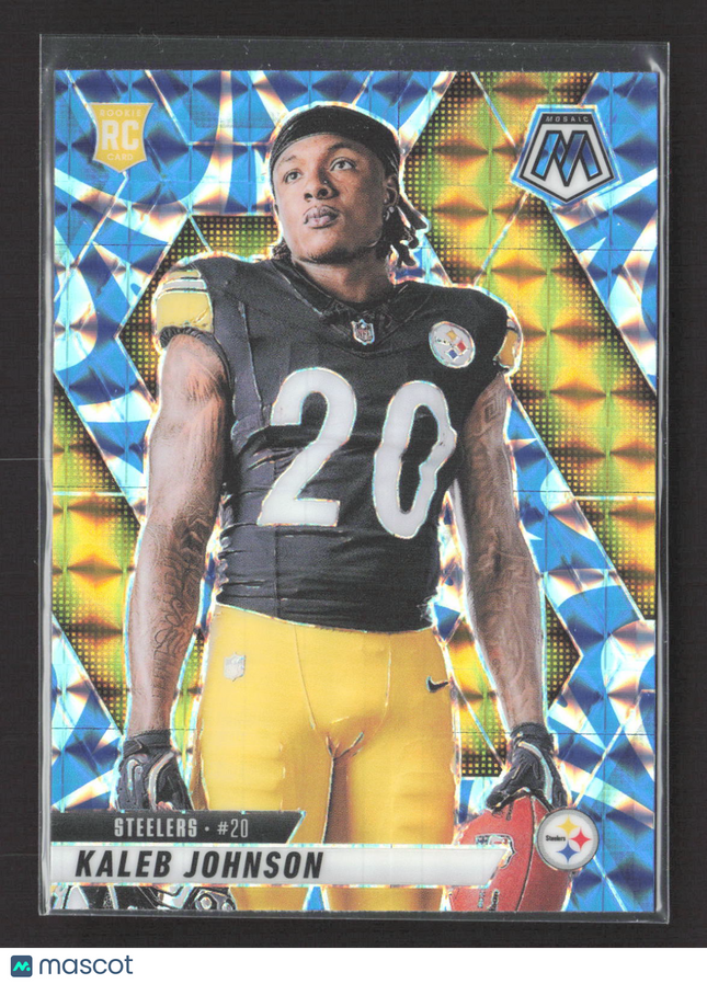 2025 Panini Mosaic Football Kaleb Johnson #289 Blue RC