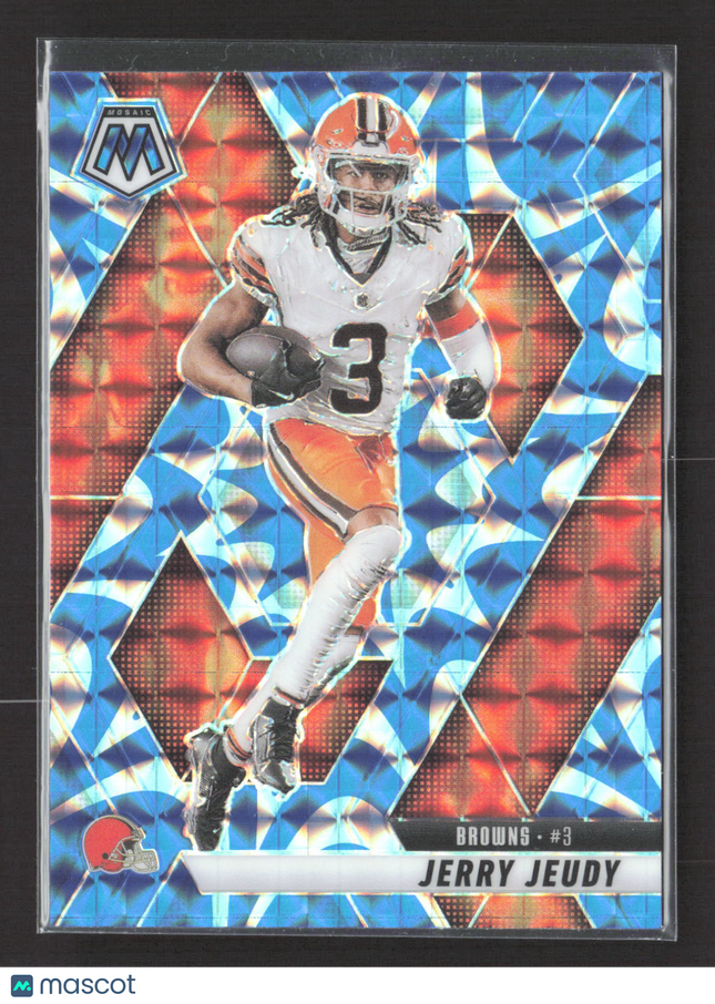 2025 Panini Mosaic Football Jerry Jeudy #83 Blue