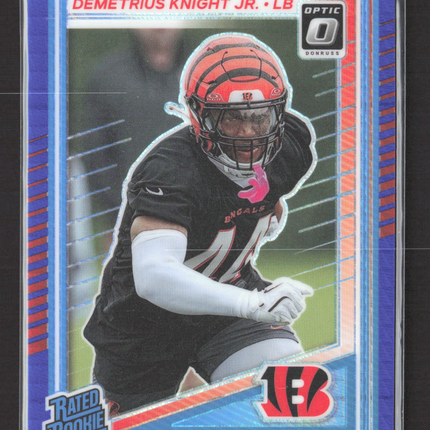 2025 Panini Donruss Optic Demetrius Knight Jr. #296 Blue Hyper