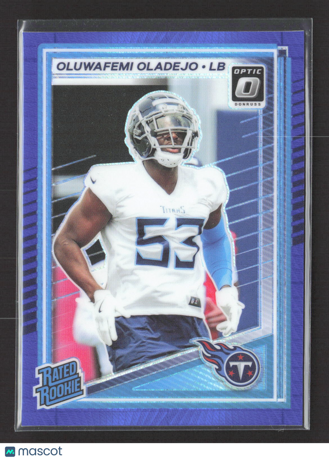 2025 Panini Donruss Optic Prizm Oluwafemi Oladejo #280 blue hyper