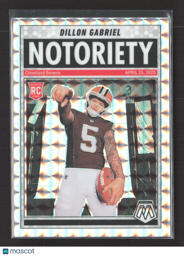 2025 Panini Mosaic Football Dillon Gabriel #19 Silver RC