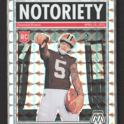 2025 Panini Mosaic Football Dillon Gabriel #19 Silver RC