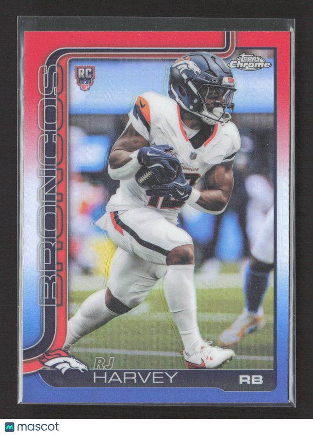2025 Topps Chrome RJ Harvey #330 Red White and Blue RC
