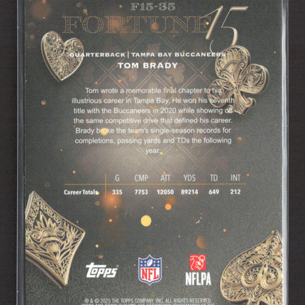 2025 Topps Chrome Fortune 15 Tom Brady #F15-35