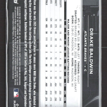 2026 Topps Chrome Black Drake Baldwin #81 Purple /75
