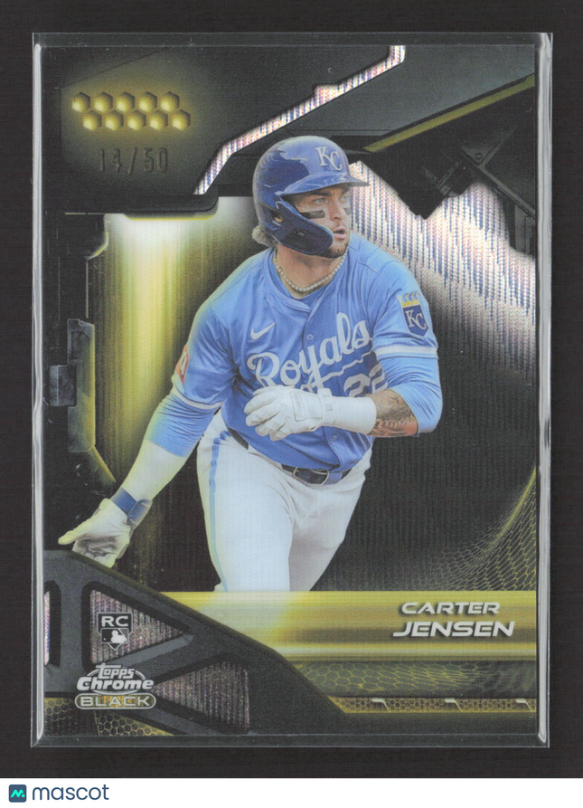 2026 Topps Chrome Black Carter Jensen #58 RC 14/50 Gold