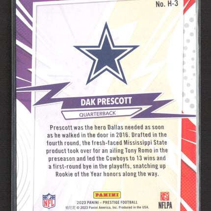 2023 Panini Prestige Heroes Dak Prescott #H-3