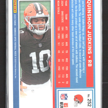 2025 Panini Donruss Optic Quinshon Judkins #252