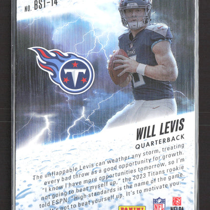 2023 Panini Absolute Football By Storm Will Levis #BST-14 RC