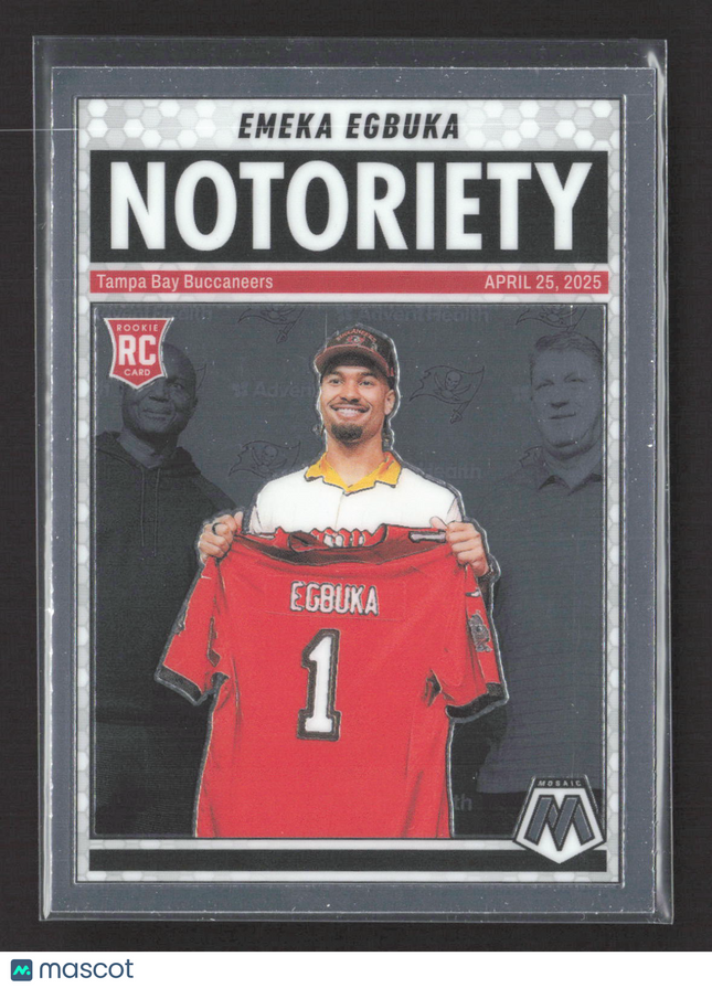 2025 Panini Mosaic Football Notoriety Emeka Egbuka #16 RC