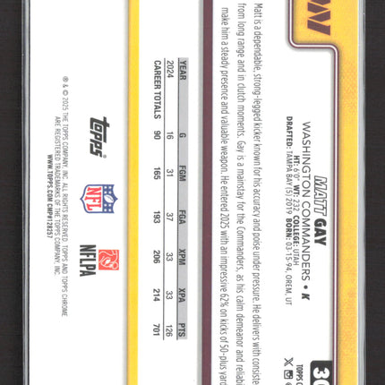 2025 Topps Chrome Matt Gay #300 RayWave