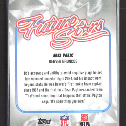 2025 Topps Chrome Future Stars Bo Nix #FS-15