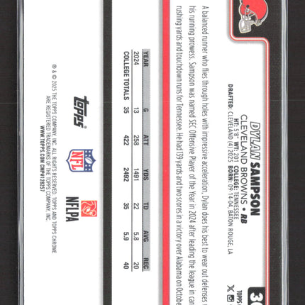 2025 Topps Chrome Dylan Sampson #308 Leather RC