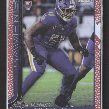 2025 Topps Chrome Emery Jones Jr. #386 Leather RC
