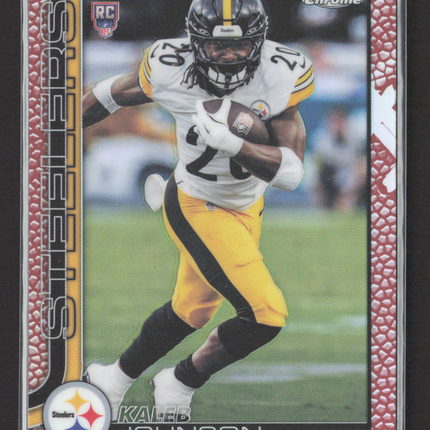 2025 Topps Chrome Kaleb Johnson #323 Leather RC