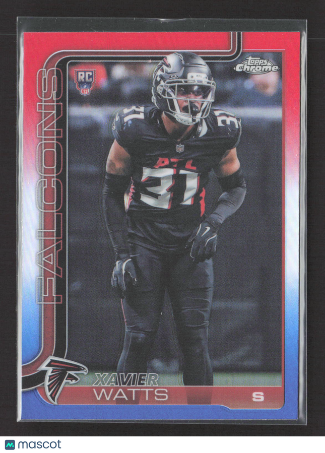 2025 Topps Chrome Xavier Watts #393 Red White and Blue RC
