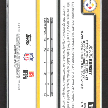 2025 Topps Chrome Jalen Ramsey #191 Yellow Checkerboard