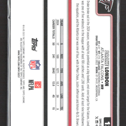 2025 Topps Chrome Drake London #12 X-Fractor
