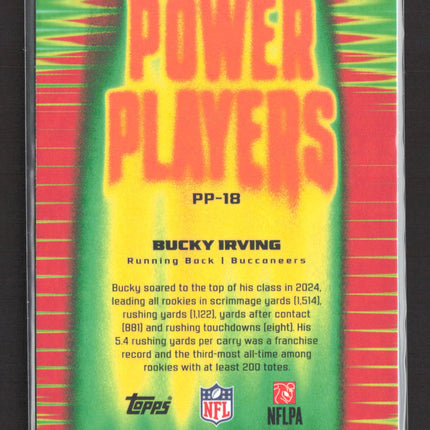 2025 Topps Chrome Power Players Bucky Irving #PP-18