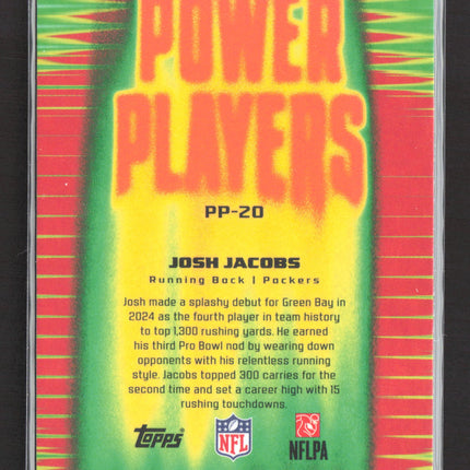 2025 Topps Chrome Power Players Josh Jacobs #PP-20