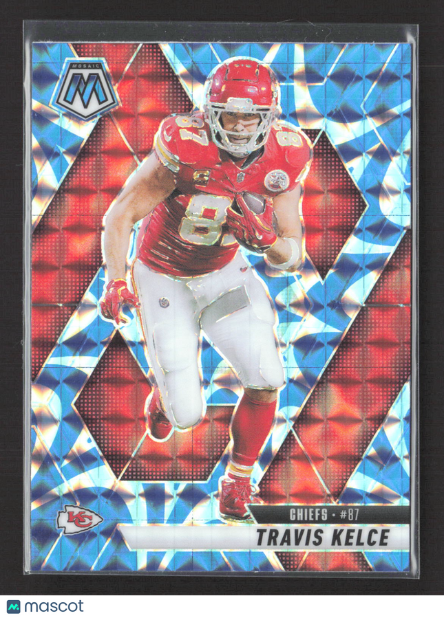 2025 Panini Mosaic Travis Kelce #106 blue reactive