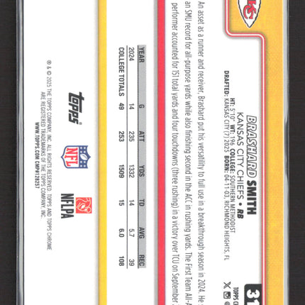 2025 Topps Chrome Brashard Smith #311 Gold wave /50 RC