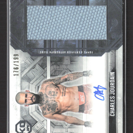 2025 Topps Knockout UFC Charles Jourdain Autograph Jumbo Fight Mat Relic /199