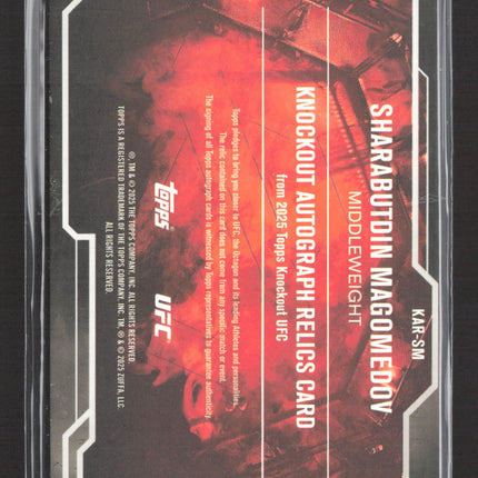 2025 Topps Knockout UFC Sharabutdin Magomedov #KAR-SM 16/50 Relic Auto