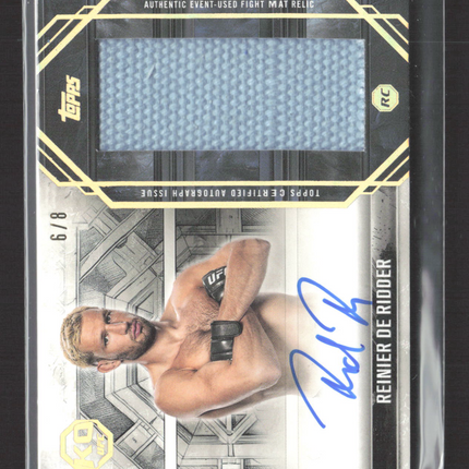 2025 Topps Knockout UFC Reinier de Ridder #AFM-RD RC 6/8 Fight Mat Relic Auto