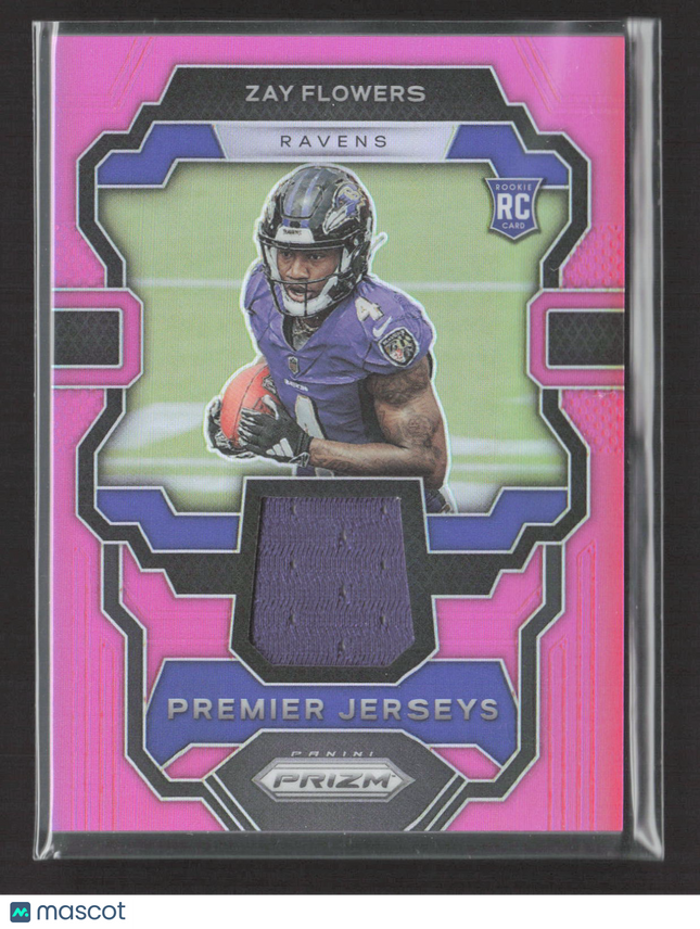 2023 Panini Prizm Zay Flowers #PJ-ZF Pink Premier Jerseys RC Memorabilia