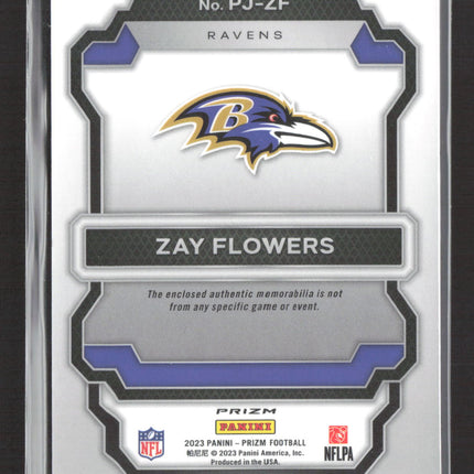 2023 Panini Prizm Zay Flowers #PJ-ZF Pink Premier Jerseys RC Memorabilia