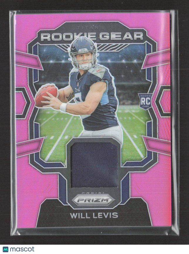 2023 Panini Prizm Rookie Gear Will Levis #RG-WL Pink RC Jersey