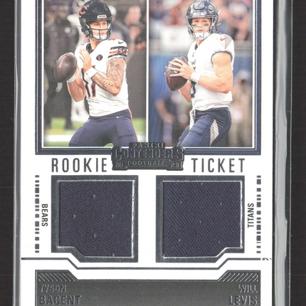 2023 Panini Contenders Football Tyson Bagent Will Levis #DS-6 Dual Jersey