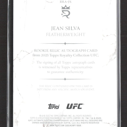 2025 Topps Royalty Collection UFC Jean Silva #RRA-JS 60/99 Jumbo Relic Auto