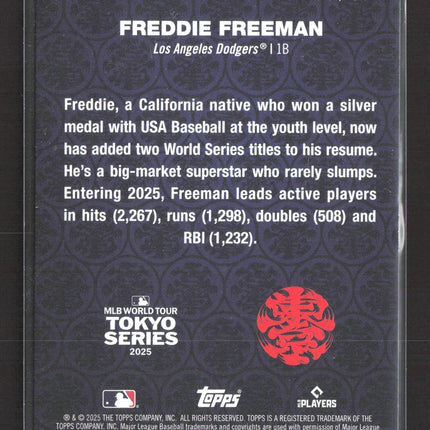 2025 Topps MLB World Tour Tokyo Series Freddie Freeman #WTD-4 08/10