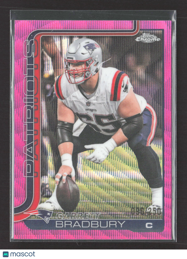 2025 Topps Chrome Garrett Bradbury #212 Pink Refractor 096/250