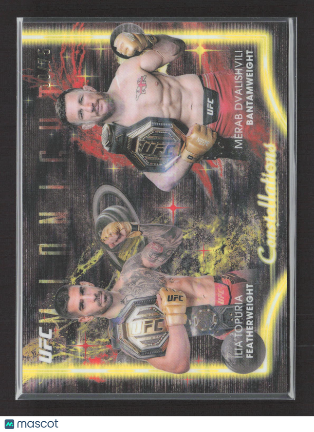 2025 Topps Midnight Constellations Ilia Topuria Merab Dvalishvili #CS-7 /75