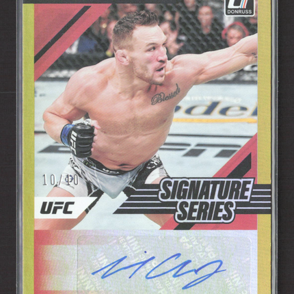 2022 Panini Donruss Signature Series Michael Chandler #SS-MCH Gold Auto /10