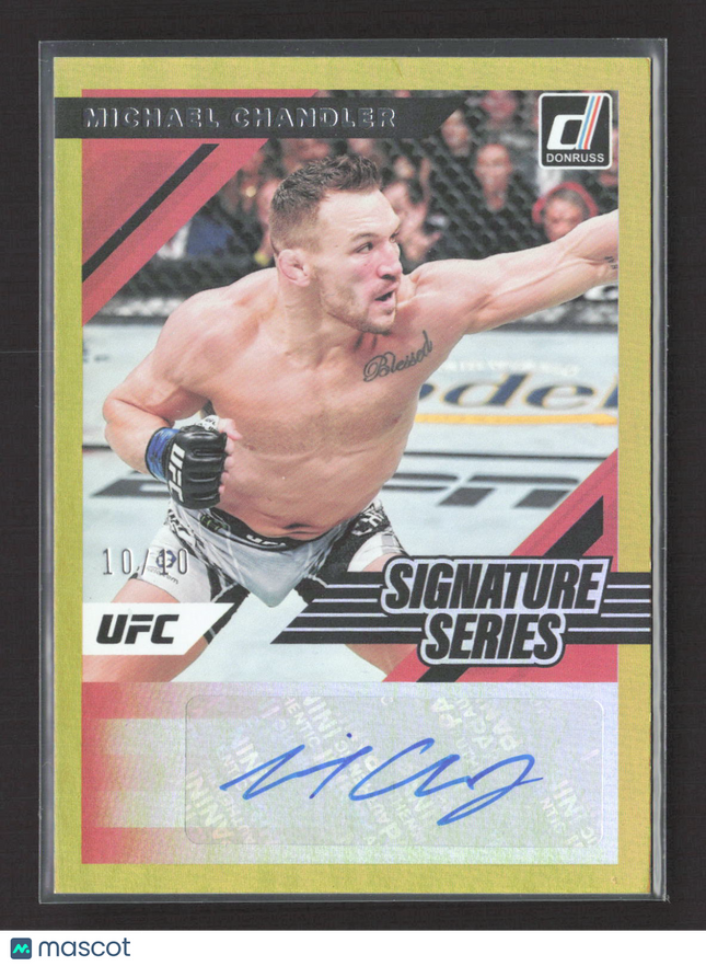 2022 Panini Donruss Signature Series Michael Chandler #SS-MCH Gold Auto /10