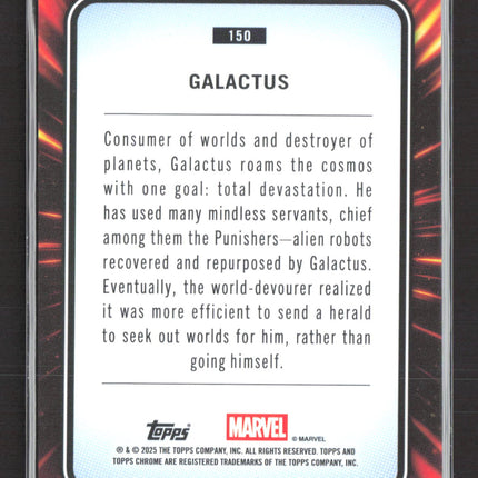 2025 Topps Chrome Marvel #150 Galactus Yellow Wave