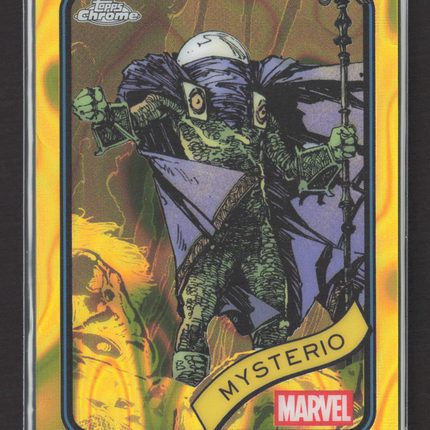 2025 Topps Chrome Marvel #115 Mysterio Yellow Wave