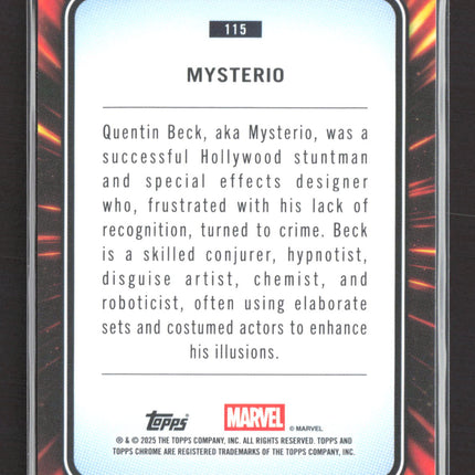 2025 Topps Chrome Marvel #115 Mysterio Yellow Wave