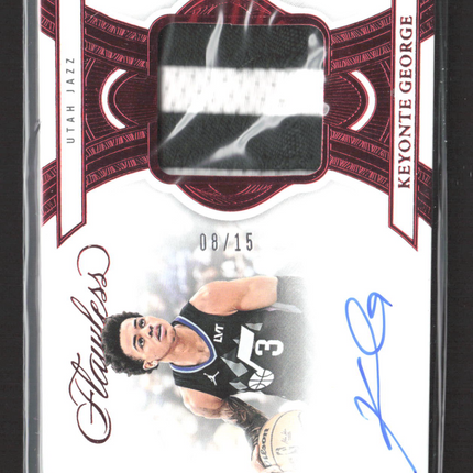 2024 Panini Flawless Keyonte George #FPA-KGJ Ruby 08/15 Patch Auto