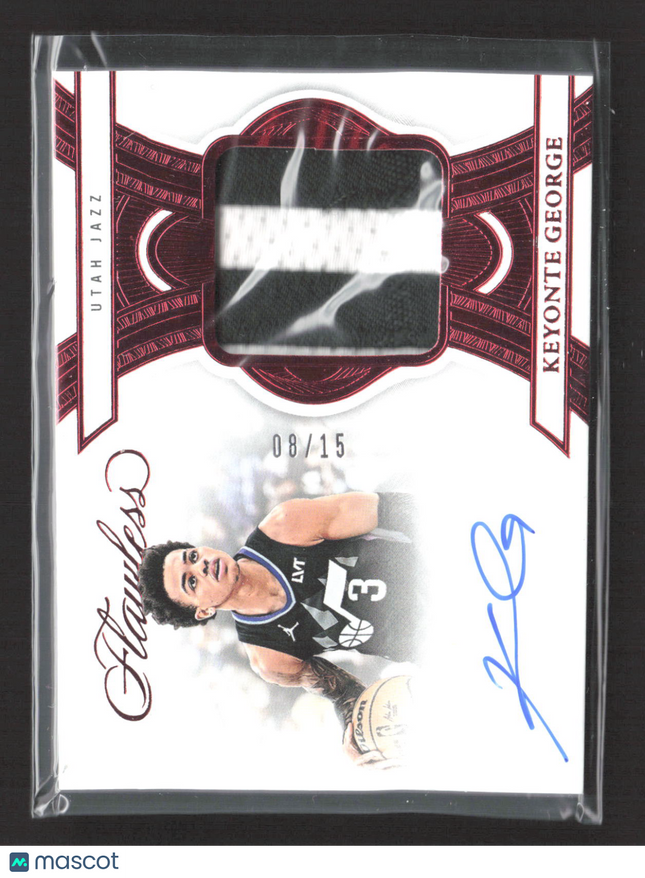 2024 Panini Flawless Keyonte George #FPA-KGJ Ruby 08/15 Patch Auto