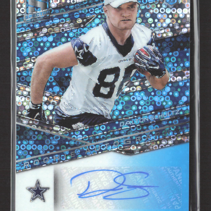 2018 Panini Spectra Prizm Dalton Schultz #197 Neon Blue RC 030/149 Auto