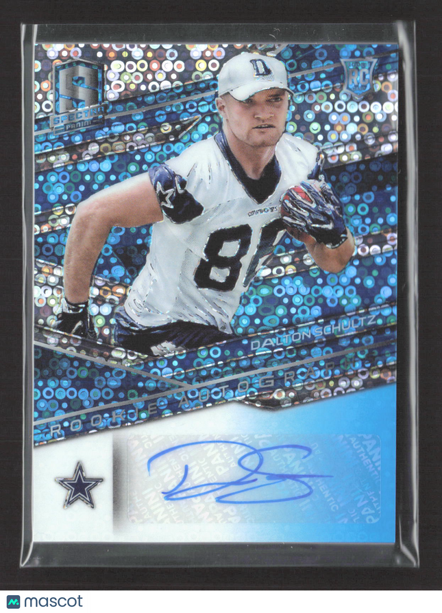 2018 Panini Spectra Prizm Dalton Schultz #197 Neon Blue RC 030/149 Auto