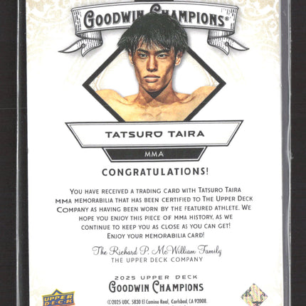 2025 Upper Deck Goodwin Champions Tatsuro Taira #M-TT Relic