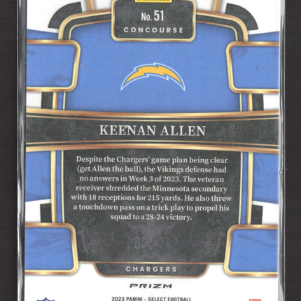 2024 Panini Select Concourse Keenan Allen #51 207/259 Tri-Color